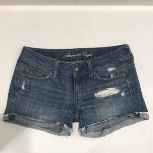 American Eagle ripped jean shorts